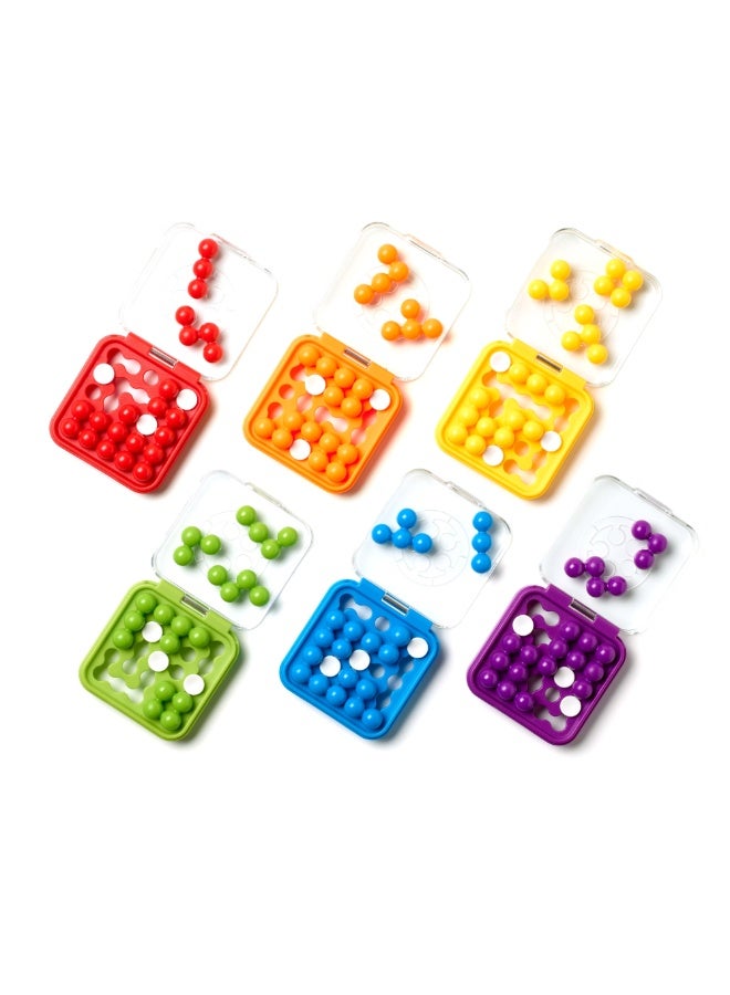 SmartGames IQ Mini, Create your Own Levels with our Fun IQ Puzzle & Brain Games, Travel Friendly Handheld Educational Matching Puzzle Game, Suitable for Children Above 6+ - Image 1